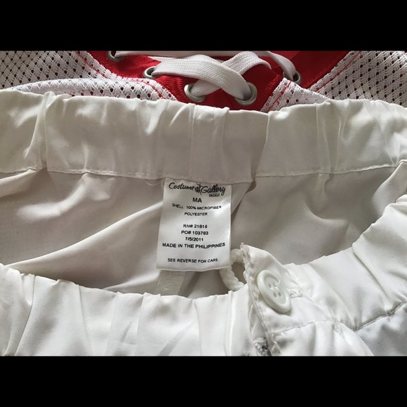 FOOTBALL PLAYER COSTUME HALLOWEEN SZ M QUARTERBACK RED WHITE - Picture 12 of 15